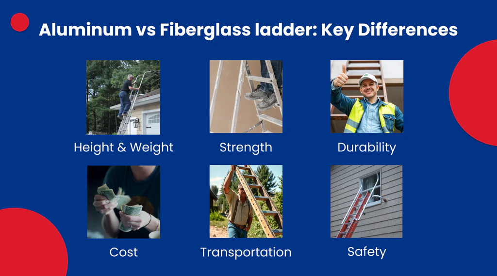 Choosing the Best Ladders for Construction Sites: Fiberglass vs. Aluminum Safety Standards